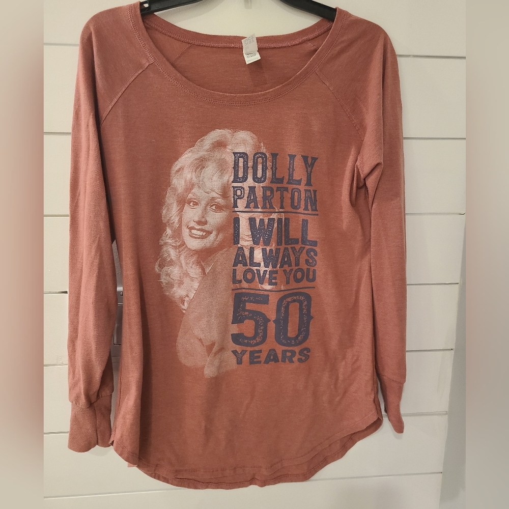 Dolly Parton Long Sleeve Top - Rust